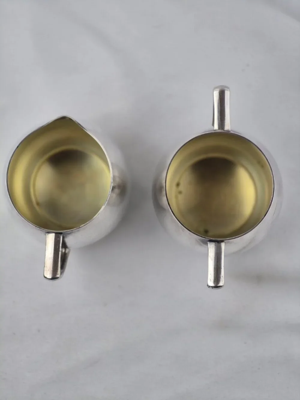Mid Century Empire Crafts Quadruple Silver Plated Creamer & Sugar Bowl Set